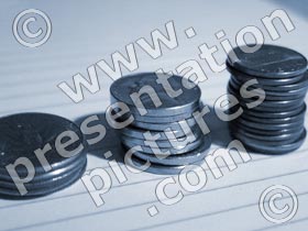 coins usa stack side - powerpoint graphics