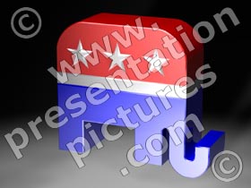 republican elephant - powerpoint graphics