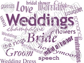 wedding keywords - powerpoint graphics